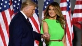 Melania Trump distracts from Presidents speech with green screen dress